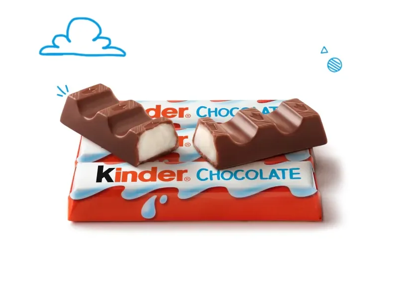 Kinder Chocolate op witte achtergrond